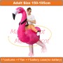 Adult Riding Pink Ostrich Inflatable Mascot Costume