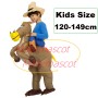 Kids Size Inflatable Riding Pony Mascot Costume