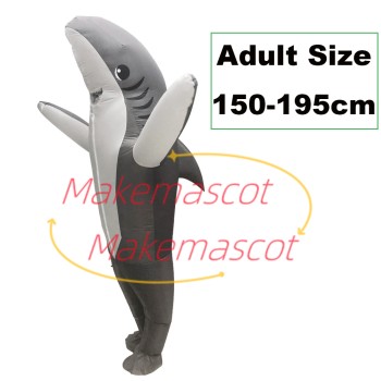 Adult Size Bright Shark Inflatable Mascot Costume