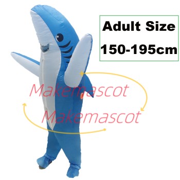 Adult Size Bright Shark Inflatable Mascot Costume Adult Size Bright Shark Inflatable Mascot Costume