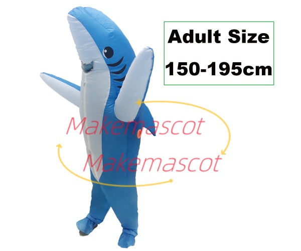 Adult Size Bright Shark Inflatable Mascot Costume Adult Size Bright Shark Inflatable Mascot Costume