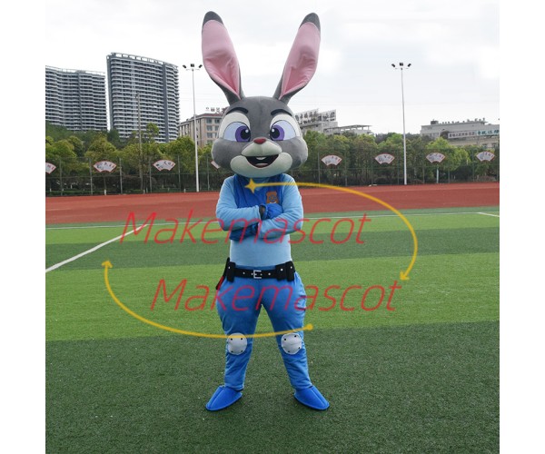 Police Officer Rabbit Judy Mascot Cartoon Costume Police Officer Rabbit Judy Mascot Cartoon Costume
