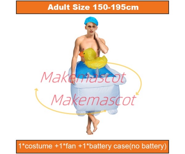 Bathtub Full of Water Inflatable Mascot Costume Bathtub Full of Water Inflatable Mascot Costume