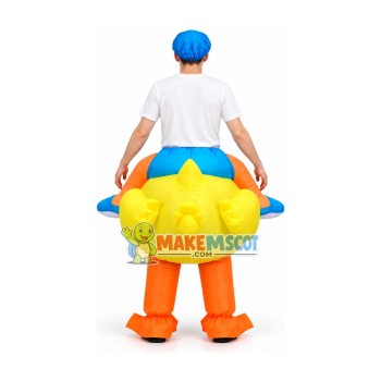 Riding Swimming Yellow Duck Inflatable Mascot Costume Riding Swimming Yellow Duck Inflatable Mascot Costume
