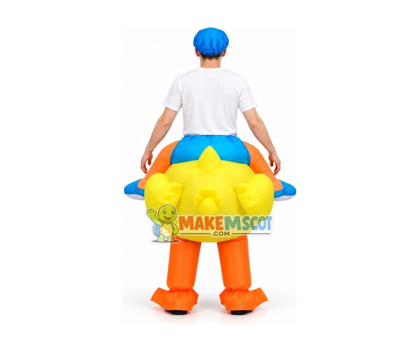 Riding Swimming Yellow Duck Inflatable Mascot Costume Riding Swimming Yellow Duck Inflatable Mascot Costume