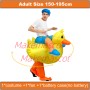 Riding Swimming Yellow Duck Inflatable Mascot Costume