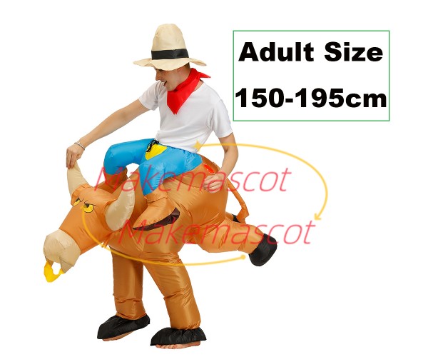 Riding Spanish Bull Inflatable Mascot Costume Riding Spanish Bull Inflatable Mascot Costume