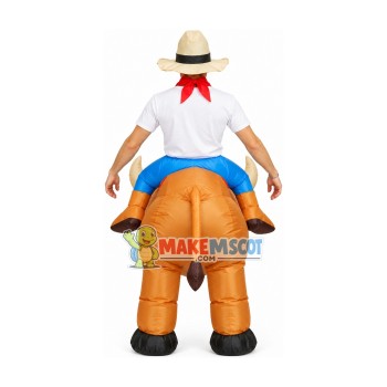 Riding Spanish Bull Inflatable Mascot Costume Riding Spanish Bull Inflatable Mascot Costume