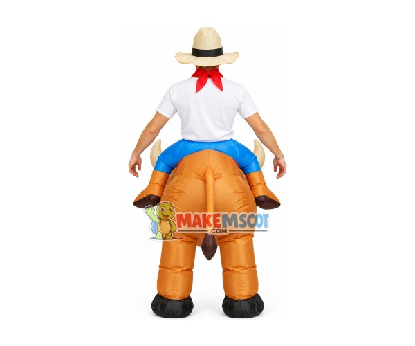Riding Spanish Bull Inflatable Mascot Costume Riding Spanish Bull Inflatable Mascot Costume