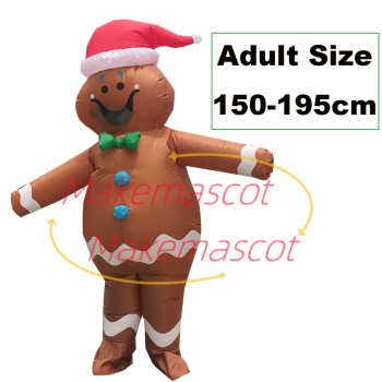 Christmas Gingerbread Man Inflatable Mascot Costume Christmas Gingerbread Man Inflatable Mascot Costume