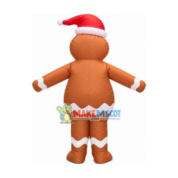 Christmas Gingerbread Man Inflatable Mascot Costume Christmas Gingerbread Man Inflatable Mascot Costume