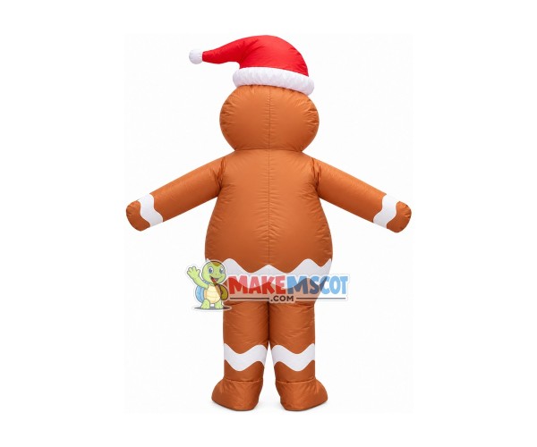 Christmas Gingerbread Man Inflatable Mascot Costume Christmas Gingerbread Man Inflatable Mascot Costume
