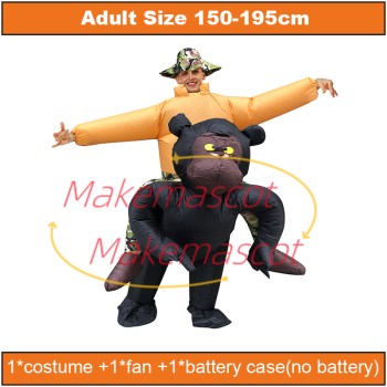 Riding Wild Chimpanzee Mascot Costume Inflatable Riding Wild Chimpanzee Mascot Costume Inflatable