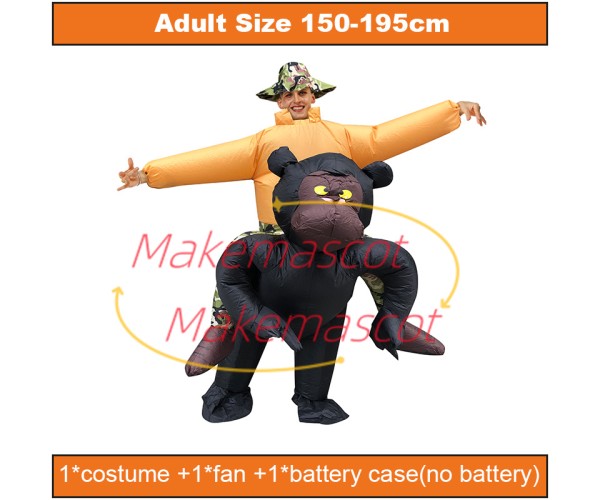 Riding Wild Chimpanzee Mascot Costume Inflatable
