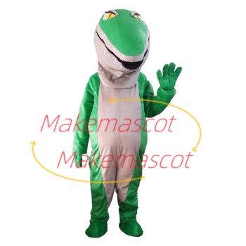 Green Snake With Vertical Pupil Mascot Costume Green Snake With Vertical Pupil Mascot Costume