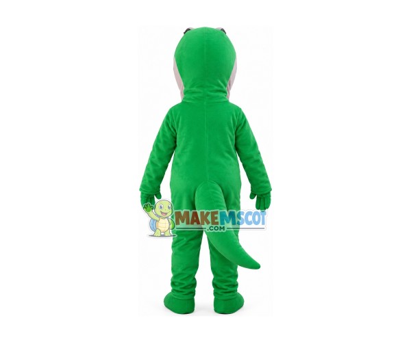 Green Snake With Vertical Pupil Mascot Costume