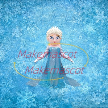 Elegant Princess Elsa of Frozen Mascot Costume Elegant Princess Elsa of Frozen Mascot Costume