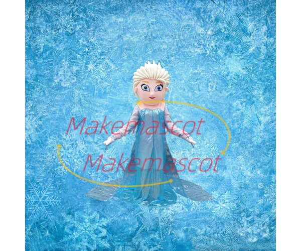 Elegant Princess Elsa of Frozen Mascot Costume Elegant Princess Elsa of Frozen Mascot Costume
