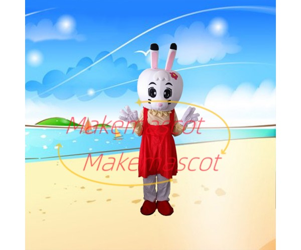 Relaxed the Beach Bunny Mascot Costume Relaxed the Beach Bunny Mascot Costume