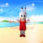 Relaxed the Beach Bunny Mascot Costume