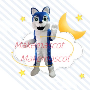 Domestic Lively Furry Husky Mascot Costume