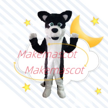 Domestic Lively Furry Husky Mascot Costume