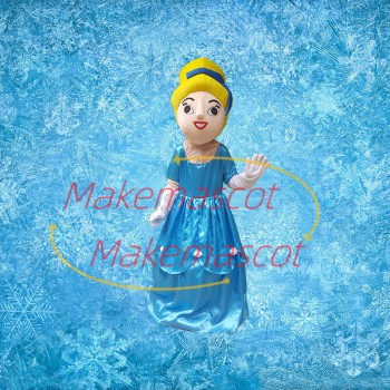 The Enchanted Princess Cinderella Mascot Costume The Enchanted Princess Cinderella Mascot Costume