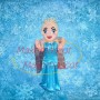 Snow Queen Elsa Wearing Cloak Mascot Costume