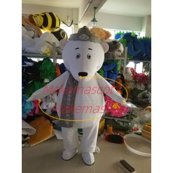 Polar Bear of Luxurious Mattress Mascot Costume