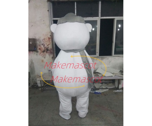 Polar Bear of Luxurious Mattress Mascot Costume Polar Bear of Luxurious Mattress Mascot Costume