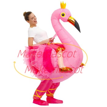 Inflatable Ballet Swan Mascot Costume for Adult