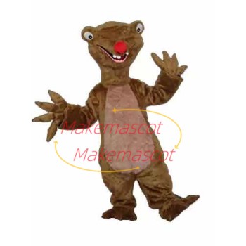 Cheerful Sloth With Good Mood Mascot Costume