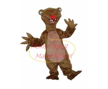 Cheerful Sloth With Good Mood Mascot Costume Cheerful Sloth With Good Mood Mascot Costume