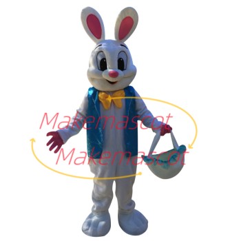 Christmas Bunny Carrying Basket Mascot Costume Christmas Bunny Carrying Basket Mascot Costume