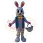 Christmas Bunny Carrying Basket Mascot Costume