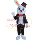 Gentleman Rabbit In Formal Wear Mascot Costume Gentleman Rabbit In Formal Wear Mascot Costume