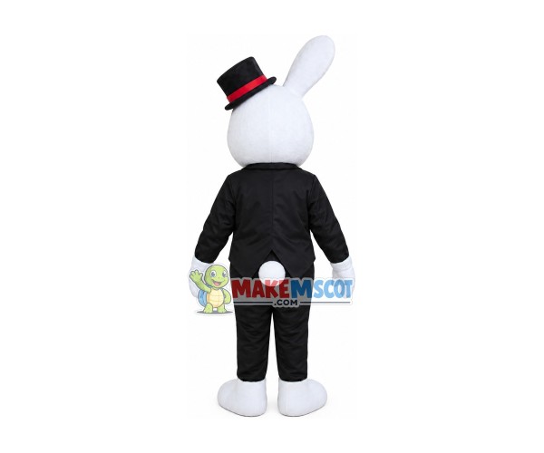 Gentleman Rabbit In Formal Wear Mascot Costume Gentleman Rabbit In Formal Wear Mascot Costume