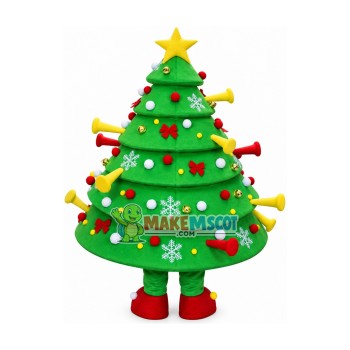 Christmas Tree of Colored Decorations Mascot Costume Christmas Tree of Colored Decorations Mascot Costume