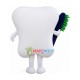 Adult Tooth Holding Black Brush Mascot Costume Adult Tooth Holding Black Brush Mascot Costume