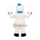 White Hairy Bear Wearing Scarf Mascot Costume White Hairy Bear Wearing Scarf Mascot Costume