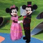 Dancing Mickey Couple Mascot Costume For Dinner Party