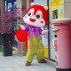 Optimistic Chipmunk In Purple Blouse Mascot Costume Optimistic Chipmunk In Purple Blouse Mascot Costume