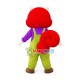 Optimistic Chipmunk In Purple Blouse Mascot Costume Optimistic Chipmunk In Purple Blouse Mascot Costume
