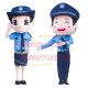 Kind Commanding Traffic Police Mascot Costume Kind Commanding Traffic Police Mascot Costume
