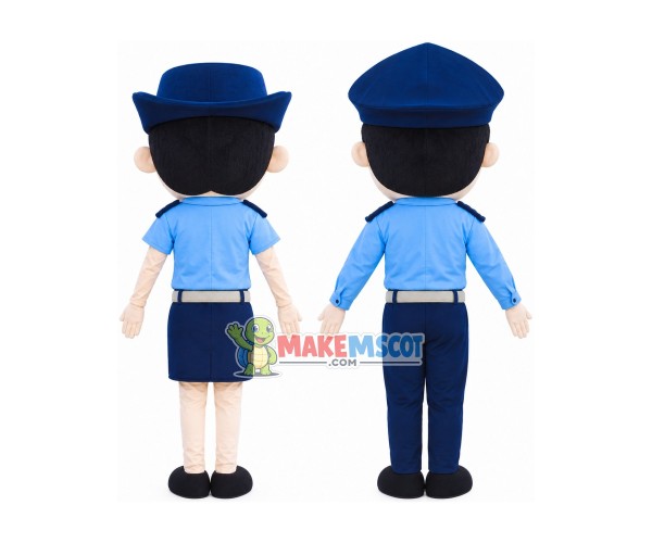 Kind Commanding Traffic Police Mascot Costume Kind Commanding Traffic Police Mascot Costume