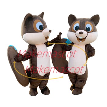 Festive Squirrel In The Forest Mascot Costume Festive Squirrel In The Forest Mascot Costume