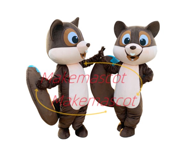 Festive Squirrel In The Forest Mascot Costume Festive Squirrel In The Forest Mascot Costume