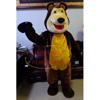 Forest Brown Misha Bear Mascot Costume Forest Brown Misha Bear Mascot Costume