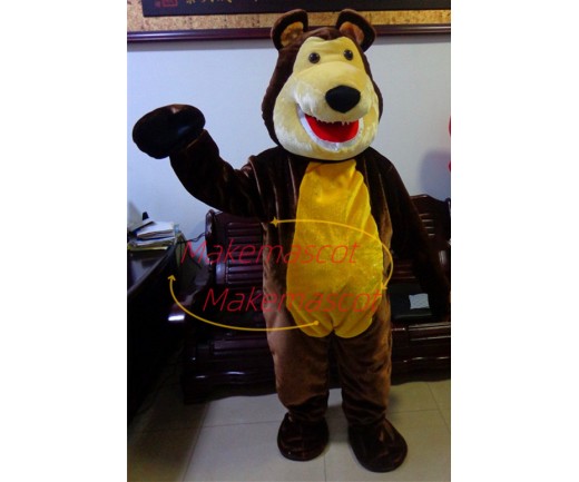 Forest Brown Misha Bear Mascot Costume Forest Brown Misha Bear Mascot Costume