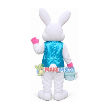 Halloween Shy Bunny Carrying Basket Mascot Costume